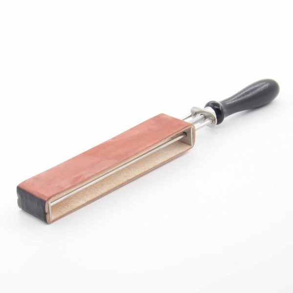 Двухсторонний кожаный ремень с натяжителем Boker для правки бритв, Германия 2