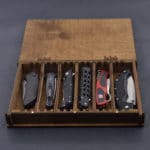 Деревянная шкатулка для хранения 6-ти складных ножей, ЖУК 5